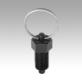 Indexing plungers, steel or stainless steel, with stainless steel pull ring, no locknut
