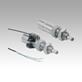 Indexing plungers, stainless steel, pneumatic, Form B, single-acting, pneumatic retraction