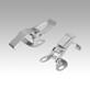 Latches, steel or stainless steel, with spring clip for up to 1300N, fastening holes on the side