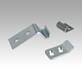Catch plates for latches with adjustable metal plate hooks for up to 1000N, short version