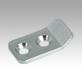 Catch plates for latches with adjustable metal plate hooks for up to 1000N, short version, Form B