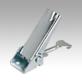 Latches, steel or stainless steel, with adjustable metal plate hooks for up to 1000N, fastening holes visible, short version, Form A, standard