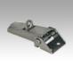 Latches, steel or stainless steel, with adjustable metal plate hooks for up to 1000N, fastening holes visible, short version, Form C, with padlock bracket