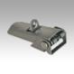 Latches, steel or stainless steel, with adjustable metal plate hooks for up to 1000N, fastening holes concealed, short version, Form C, with padlock bracket