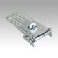 Latches, steel or stainless steel, with adjustable metal plöate hooks for up to 4000N, fastening holes concealed, long version, Form C, with padlock bracket