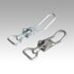 Latches, steel or stainless steel, with adjustable triangular swing bail for up to 6500N, fastening holes visible