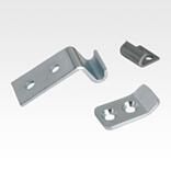Catch plates for latches with adjustable metal plate hooks for up to 1000N, short version