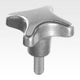 Palm grips DIN 6335, grey cast iron, Form L, with external thread