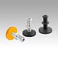 Levelling feet, steel 
with hollow screw

