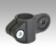 Tube clamps swivel half, sunken teeth, plastic