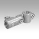 Tube clamps, swivel, aluminium