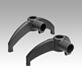 Tube clamp base, plastic, for round tubes 
two-leg with cross connector