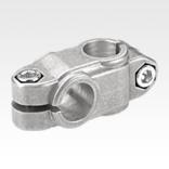 Tube clamps, cross, aluminium