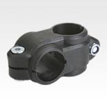 Tube clamps, cross, plastic