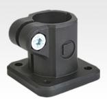 Tube clamps, base, plastic