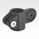 Tube clamps swivel half, sunken teeth, plastic