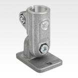 Tube clamps, swivel base, aluminium