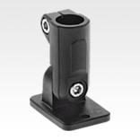 Tube clamps, swivel base, plastic