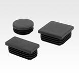Tube end plugs, plastic for round and square tubes