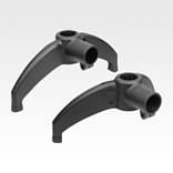 Tube clamp base, plastic, for round tubes 
two-leg with cross connector