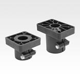 Tube clamps, support head, plastic, for round tubes