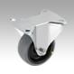 Steel plate fixed castors, electrically conductive with rubber tread, standard version