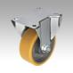 Steel plate fixed castors with Extrathane® tread, medium load version