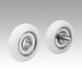 Guide rollers, plastic, convex with and without stainless steel pins