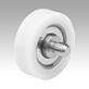 Guide rollers, plastic, cylindrical with and without stainless steel pin - Form B