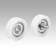 Guide rollers, plastic, cylindrical with and without stainless steel pins