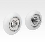 Guide rollers, plastic, convex with and without stainless steel pins