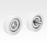 Guide rollers, plastic, cylindrical with and without stainless steel pins