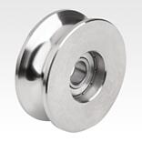 Guide rollers, steel, concave