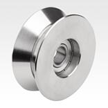 Guide rollers, steel, V-form