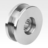 Guide rollers, steel with flange both sides