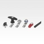 Quarter-turn locks, edge protection profiles