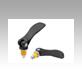 Cam levers, plastic with elastomer lock, plastic thrust washer and steel stud