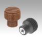 Knurled knobs biopolymer with internal thread