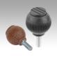 Spherical knobs biopolymer with external thread