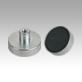 Magnets shallow pot with internal thread, hard ferrite, Form B