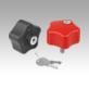 Five lobe grips plastic, lockable
