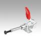 Mini push-pull toggle clamps, steel or stainless steel with mounting bracket, Form A