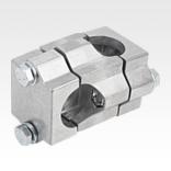 Tube clamps, cross, aluminium