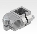 Tube clamps, cross, aluminium