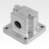 Tube clamps, flange, aluminium