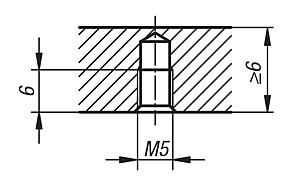 Locking pin for ball lock bushes