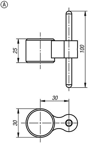 Workpiece stops, magnetic, Form A, standard