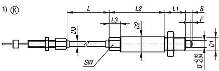 Indexing plungers, stainless steel with plastic mushroom grip and remote actuation