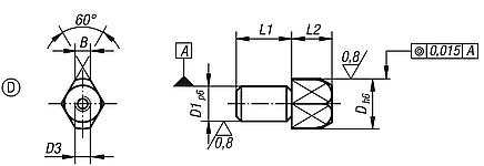 Locating pins removeable Form D