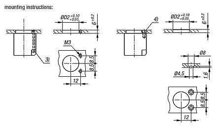 Locating adapters, flange, stainless steel pneumatic